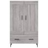 Stylish Highboard Grey Sonoma - 69.5x31x115 cm | HipoMarket