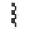 Stylish Black Wall Corner Shelf - 20x20x127.5 cm