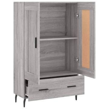 Stylish Highboard Grey Sonoma - 69.5x31x115 cm | HipoMarket