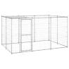 Outdoor Dog Kennel Galvanised Steel with Roof 7.26 m² Colour silver Size 330 x 220 x 180 cm Quantity in Package 1 With roof yes 