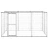 Outdoor Dog Kennel Galvanised Steel with Roof - 7.26 m² | HipoMarket