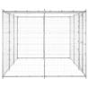 Outdoor Dog Kennel Galvanised Steel with Roof - 7.26 m² | HipoMarket