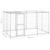 Outdoor Dog Kennel Galvanised Steel with Roof - 7.26 m² | HipoMarket