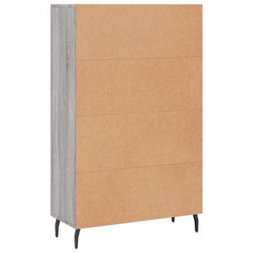 Stylish Highboard Grey Sonoma - 69.5x31x115 cm | HipoMarket