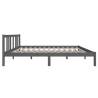 Stylish Grey Solid Wood Bed Frame 140x200 cm | HipoMarket