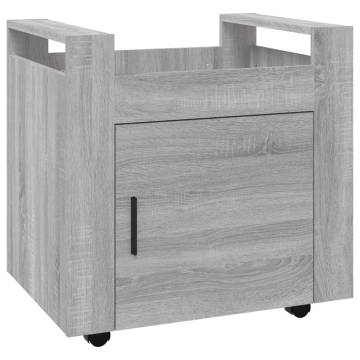 Desk Trolley Grey Sonoma - 60x45x60 cm Engineered Wood