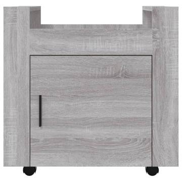 Desk Trolley Grey Sonoma - 60x45x60 cm Engineered Wood