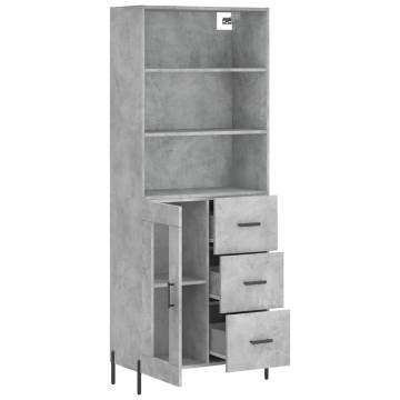 Stylish Highboard Concrete Grey - Elegant Storage Solution