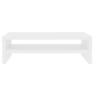 Monitor Stand White - Modern Engineered Wood Design