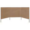 3-Panel Wind Screen Fabric 400x120 cm - Taupe Shelter