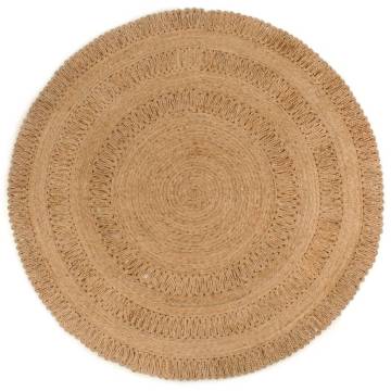 Hand-braided Jute Area Rug 180 cm - Natural & Durable