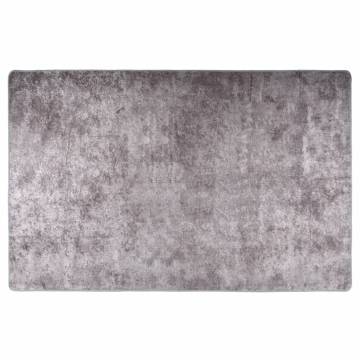 Washable Grey Rug 80x150 cm - Anti Slip & Durable | HiPoMarket