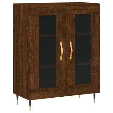 Stylish Highboard Brown Oak - 69.5x34x180 cm | HipoMarket