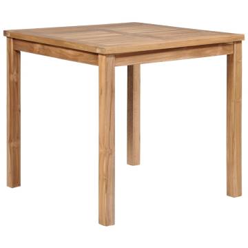 Solid Teak Wood Garden Table 80x80cm | Durable & Stylish