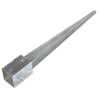 Ground Spikes 2 pcs Silver Galvanised Steel 9x9x90 cm