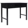 Stylish Black Writing Desk - Solid Wood Paulownia | HipoMarket