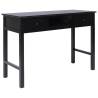 Stylish Black Writing Desk - Solid Wood Paulownia | HipoMarket