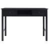 Stylish Black Writing Desk - Solid Wood Paulownia | HipoMarket