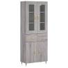 Highboard Grey Sonoma - Stylish Engineered Wood Storage Solution