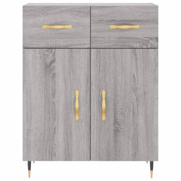 Highboard Grey Sonoma - Stylish Engineered Wood Storage Solution