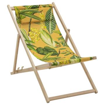 Madison La Grave Wooden Beach Chair - Stylish & Durable Yellow