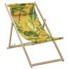 Madison Wooden Beach Chair La Grave 55x90x87 cm Yellow Colour yellow Quantity in Package 1 