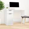 Stylish White Desk 100x50x75 cm - Engineered Wood for Home Office