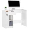 Stylish White Desk 100x50x75 cm - Engineered Wood for Home Office