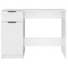 Stylish White Desk 100x50x75 cm - Engineered Wood for Home Office