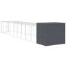 Durable Dog House with Run - Anthracite Galvanised Steel