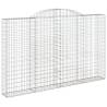 Arched Gabion Baskets - 2 pcs Galvanised Iron for Garden