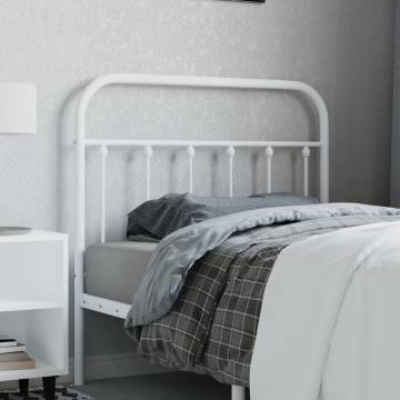 Metal Headboard White 100 cm - Stylish & Sturdy Design