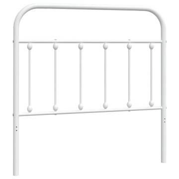 Metal Headboard White 100 cm - Stylish & Sturdy Design