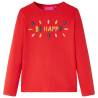 Kids' T-shirt with Long Sleeves Red 140 Colour red Size 140 (9-10y) 