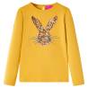 Kids' T-shirt with Long Sleeves Ochre 128 Colour ochre Size 128 (7-8y) 