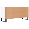 Stylish White TV Cabinet - 102x36x50 cm Engineered Wood