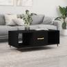 Coffee Table Black 102x50x40 cm Engineered Wood Colour black Quantity in Package 1 