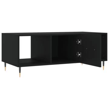 Elegant Black Coffee Table - 102x50x40 cm Engineered Wood