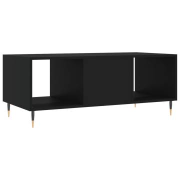 Elegant Black Coffee Table - 102x50x40 cm Engineered Wood