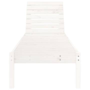 Sun Loungers 2 pcs White - Solid Pine Wood for Outdoor Relaxation