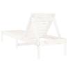 Sun Loungers 2 pcs White - Solid Pine Wood for Outdoor Relaxation