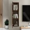 Stylish Wall-Mounted TV Cabinet in Brown Oak - 30.5x30x110 cm