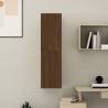 Stylish Wall-Mounted TV Cabinet in Brown Oak - 30.5x30x110 cm