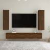 Stylish Wall-Mounted TV Cabinet in Brown Oak - 30.5x30x110 cm