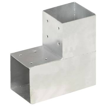 Post Connector L Shape Galvanised Metal 101x101 mm