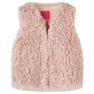 Kids' Faux Fur Vest Light Pink - Stylish & Cozy for Ages 7-8