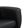 Massage Recliner Chair with Footstool – Black Faux Leather