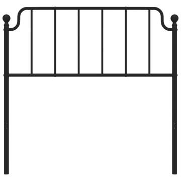 Stylish Black Metal Headboard - 100 cm | Hipomarket UK