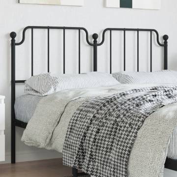 Stylish Black Metal Headboard 150 cm | Hipomarket UK