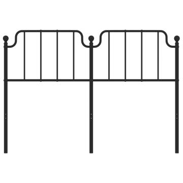 Stylish Black Metal Headboard 150 cm | Hipomarket UK